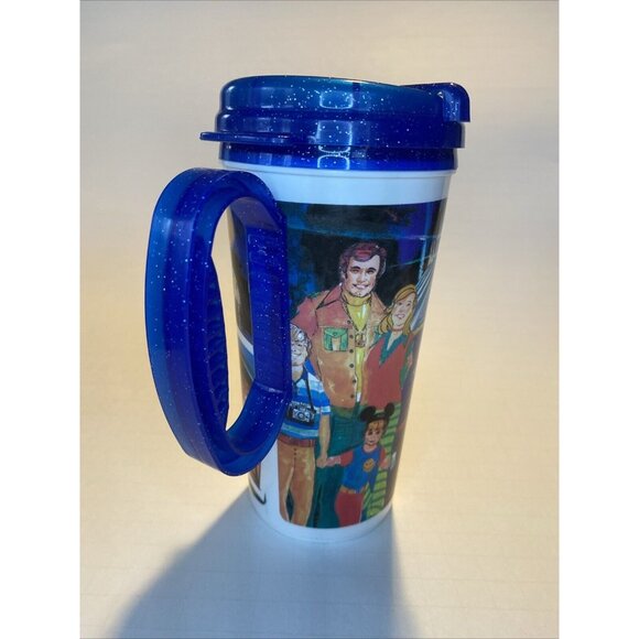 Vintage Disneyland Plastic Refillable Souvenir Travel Mug Tumbler 70's Theme HTF - Picture 3 of 8